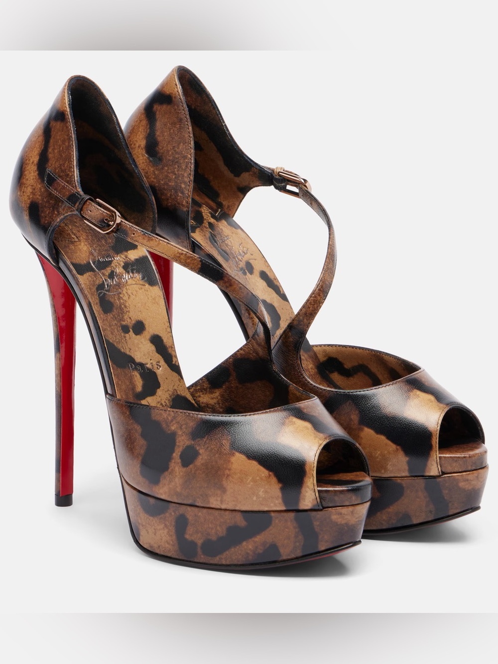 Christian Louboutin Miss Zigourata 160 leather platform pumps 39